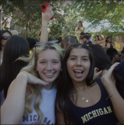 Nicole with friends at a University of Michigan event