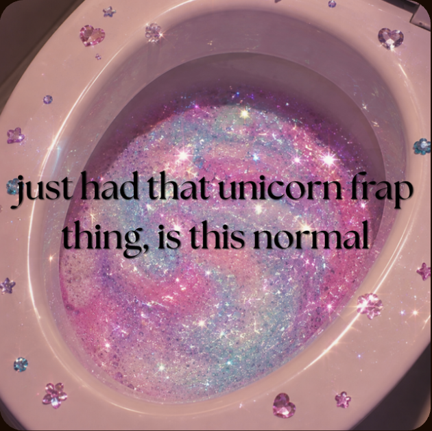 Meme about trying a unicorn frappuccino
